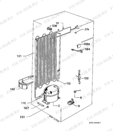 Взрыв-схема холодильника Electrolux ER2320D - Схема узла Functional parts